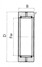 Подшипник Серия RNAV (402...) Подшипник RNAV 4006 (4024106 ГОСТ) по выгодным ценам Усолье-Сибирское